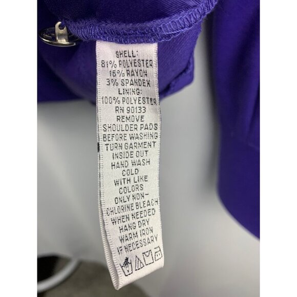 Linea By Louis DellOlio XS Purple Blazer Jacket With Silver Buttons - Picture 5 of 7